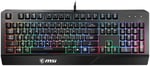 MSI GG VIGOR GK20 TR GAMING KEYBOARD RAINBOW ARKA AYDINLATMA ANTIGHOSTING MEMBRAN SIVI DOKULMESINE DAYANIKLI OYUNCU KLAVYESI TURKCE Q, Siyah