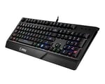 MSI GG VIGOR GK20 TR GAMING KEYBOARD RAINBOW ARKA AYDINLATMA ANTIGHOSTING MEMBRAN SIVI DOKULMESINE DAYANIKLI OYUNCU KLAVYESI TURKCE Q, Siyah