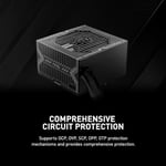 MSI MAG A650BN ATX PC güç kaynağı (650 Watt, modüler değil, 80 Plus Bronz, siyah)