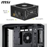 MSI MAG A750GLS PCIE5 ATX V3.1 750W PCIE 5.1 READY 80+ GOLD POWER SUPPLY