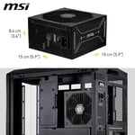MSI MAG A850GLS PCIE5 Siyah 850W 80+ Gold Full Modüler Power Supply