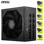 MSI MAG A850GLS PCIE5 Siyah 850W 80+ Gold Full Modüler Power Supply