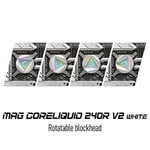 MSI MAG CORELiquid 240R V2 Beyaz (AIO CPU Sıvı Soğutucu, 240 Radyatör, Radyatör Pompası Tasarımı, 2 x 120 mm ARGB Fanlar, Intel 1151/1200/2066/1700, AMD AM4/AM2/AM3/FM2)