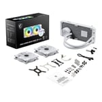MSI MAG CORELiquid 240R V2 Beyaz (AIO CPU Sıvı Soğutucu, 240 Radyatör, Radyatör Pompası Tasarımı, 2 x 120 mm ARGB Fanlar, Intel 1151/1200/2066/1700, AMD AM4/AM2/AM3/FM2)