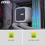 MSI MAG CoreLiquid A13 360 CPU soğutucu, sıvı, beyaz