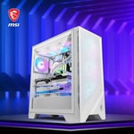 MSI MAG Forge 320R Airflow White Mid-Tower Bilgisayar Kasası - ATX Kapasitesi, RTX 40 GPU Desteği, ARGB Fan, Manyetik Toz Filtresi, Sertleştirilmiş Cam, 1-6 ARGB Hub, USB 3.2 Generation 1 Tip A