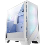 MSI MAG Forge 320R Airflow White Mid-Tower Bilgisayar Kasası - ATX Kapasitesi, RTX 40 GPU Desteği, ARGB Fan, Manyetik Toz Filtresi, Sertleştirilmiş Cam, 1-6 ARGB Hub, USB 3.2 Generation 1 Tip A