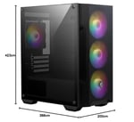 MSI MAG Forge M100A Akrilik Mesh 4x120mm Auto RGB Fan USB 3.2 Micro-ATX Tower Gaming (Oyuncu) Kasa