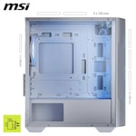 MSI MAG FORGE M100R WHITE TEMPERLI CAM 3X120MM 1X120MM ARGB FAN MATX GAMING BILGISAYAR KASASı