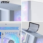 MSI MAG FORGE M100R WHITE TEMPERLI CAM 3X120MM 1X120MM ARGB FAN MATX GAMING BILGISAYAR KASASı