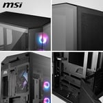 MSI MAG PANO 100R PZ Temperli Cam 3x120mm 1x120mm ARGB Fan ATX Panoramik Gaming Bilgisayar Kasası