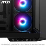 MSI MAG PANO 100R PZ Temperli Cam 3x120mm 1x120mm ARGB Fan ATX Panoramik Gaming Bilgisayar Kasası