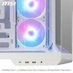 MSI MAG PANO 100R PZ WHITE Temperli Cam 3x120mm 1x120mm ARGB Fan ATX Beyaz Panoramik Gaming Bilgisayar Kasası - Seçenekler: 100R PZ Beyaz, M100R PZ Beyaz, 110R PZ Beyaz, 130R PZ Beyaz