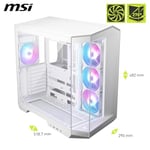 MSI MAG PANO 100R PZ WHITE Temperli Cam 3x120mm 1x120mm ARGB Fan ATX Beyaz Panoramik Gaming Bilgisayar Kasası - Seçenekler: 100R PZ Beyaz, M100R PZ Beyaz, 110R PZ Beyaz, 130R PZ Beyaz
