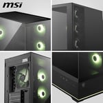 MSI MAG PANO 110R PZ TEMPERLI CAM 3X120MM 1X120MM ARGB FAN ATX PANORAMIK GAMING BILGISAYAR KASASI