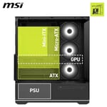 MSI MAG PANO 110R PZ TEMPERLI CAM 3X120MM 1X120MM ARGB FAN ATX PANORAMIK GAMING BILGISAYAR KASASI