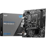 MSI MB PRO H610M-E SOKET 1700 DDR5 5600MHZ(OC) HDMI VGA M.2 USB3.2 1x 1G LAN mATX