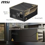 MSI MEG AI1600T PCIE5.1 1600W 80+ TITANIUM POWER SUPPLY