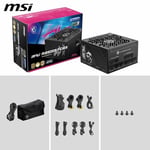 MSI MPG A1250GS PCIE5 1250W 80+ GOLD ATX 3.1 PCIE 5.1 2X 12V-2X6 POWER SUPPLY