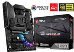 MSI Mpg B550 Gaming Plus AM4 DDR4 Bellek 4400(OC) HDMI DP M.2 USB3.2 RGB ATX, Siyah