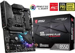 MSI Mpg B550 Gaming Plus AM4 DDR4 Bellek 4400(OC) HDMI DP M.2 USB3.2 RGB ATX, Siyah