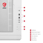 MSI MPG Velox 100R 4x120mm ARGB Fan Temperli Cam USB 3.2 Type-C ATX Mid-Tower Beyaz Gaming (Oyuncu) Kasa