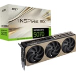 MSI NVIDIA GeForce RTX 5070 12G Inspire 3X OC 192 bit GDDR7 Oyun Grafik Kartı, 2557 MHz'e Kadar Frekans Artışı, PCIe Gen 5, DLSS 4, DP 2.1 x 3, HDMI 2.1 x 1, SFF Hazır