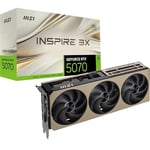 MSI NVIDIA GeForce RTX 5070 12G Inspire 3X OC 192 bit GDDR7 Oyun Grafik Kartı, 2557 MHz'e Kadar Frekans Artışı, PCIe Gen 5, DLSS 4, DP 2.1 x 3, HDMI 2.1 x 1, SFF Hazır