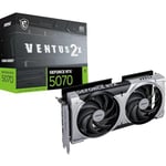 MSI NVIDIA GeForce RTX 5070 12G Ventus 2X OC 192 bit GDDR7 Oyun Grafik Kartı, 2557 MHz'e kadar Frekansı Artırma, PCIe Gen 5, DLSS 4, DP 2.1 x 3, HDMI 2.1 x 1, SFF Hazır
