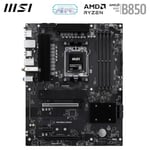 MSI PRO B850-S WIFI6E, AM5 Anakart, DDR5 8200MHz(OC), HDMI DP, 2x M.2, USB 10Gbps, 2.5G LAN, Wi-Fi 6E, ATX