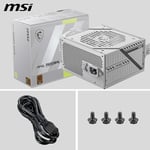 MSI PSU MAG A650BNL WHITE 650W 80+ BRONZE POWER SUPPLY