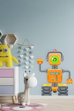 MSticker-Robot Adam Sticker-çocuk Bebek Odası Sticker
