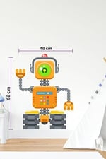 MSticker-Robot Adam Sticker-çocuk Bebek Odası Sticker