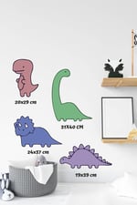 MSticker-Sevimli Dinazorlar Srticker Seti-çocuk Bebek Odası Sticker Seti