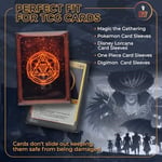 MTG Kart Kılıfları (Kırmızı Arcane) 105'li Paket - Pürüzsüz Karıştırıcı MTG Kollar 100 Mikron Kalınlık -66 mm x 90 mm Magic the Gathering Kart Kılıfları