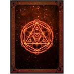 MTG Kart Kılıfları (Kırmızı Arcane) 105'li Paket - Pürüzsüz Karıştırıcı MTG Kollar 100 Mikron Kalınlık -66 mm x 90 mm Magic the Gathering Kart Kılıfları
