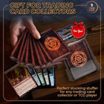 MTG Kart Kılıfları (Kırmızı Arcane) 105'li Paket - Pürüzsüz Karıştırıcı MTG Kollar 100 Mikron Kalınlık -66 mm x 90 mm Magic the Gathering Kart Kılıfları