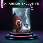 MTG (Kırmızı/Beyaz Asker) - 100 karat Mat TCG Kart Sanat Kolları Ai Armor