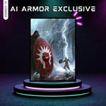 MTG (Kırmızı/Beyaz Asker) - 100 karat Mat TCG Kart Sanat Kolları Ai Armor