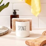 Mud Pie 4144000 Mutfak Tabağı Sünger Tutucu Caddy Seramik
