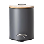 Mudo Home 5five Boho Çöp Kovasi Si̇yah 3 Lt