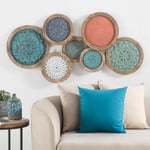 Mudo Home Aurora Renkli̇ Ahşap Duvar Dekoru 127x8.5x65cm