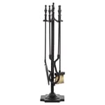 Mudo Home Classic Black Şömi̇ne Aksesuar Seti̇ 80cm