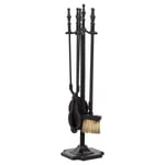 Mudo Home Classic Black Şömi̇ne Aksesuar Seti̇ 80cm