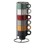 Mudo Home Multicolor Seramik Espresso Fi̇ncani 6 Li