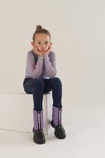 Muggo SUGAR Garantili Çocuk Unisex Rahat Kalıp Önü Fermuarlı İçi Kürklü Yağmur ve Kar Botu