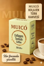 Muico Geleneksel Öğütülmüş Kolajen Türk Kahvesi– Kolajen Peptit & Hindiba Ekstraktlı 200 gr