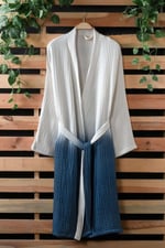 Mulberry osimhen Müslin Gölgeli Bornoz%100 Pamuk Lacivert L/XL