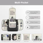 MULISOFT Kadınlar ve Erkekler için Seyahat Tuvalet Çantası, Ekstra Büyük Tuvalet Çantası, Taşınabilir Asılı Tuvalet Çantası, Tuvalet Malzemeleri için Suya Dayanıklı Dopp Kiti