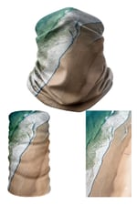 Multifunctional Beach And Wave Seamless Knitting UV+ Neckerwear Face Mask Headband Bandana Do Rag Hairband